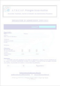 Bulletin d‘Adhésion